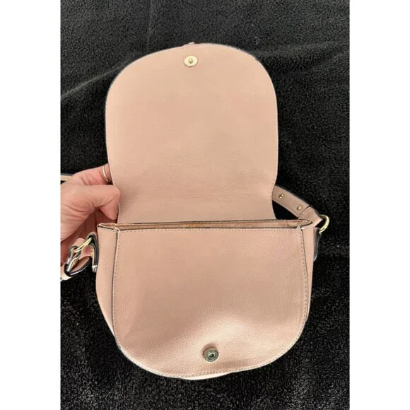 Victorias Secret Pink Faux Leather Crossbody Bag With Gold Stud Accents & Tassel - Picture 7 of 14